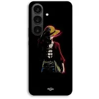 CAPACHEAP Fodral - MANIACASE - Samsung Galaxy S26 - Silikon TPU - One Piece Luffy (svart bakgrund) - Manga/Anime svart