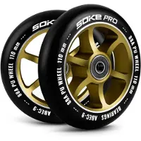Soke Hjul till sparkcykel 110 mm, guld, 2 st.