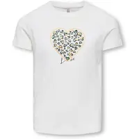ONLY GIRLS T-shirt 'KOGLany-Nina' guld / pastellgrön / svart / vit