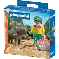 Playmobil DuoPack - Ranka med Noshörning - 10 Delar - 72025 - - One Size - Leksaksfigur
