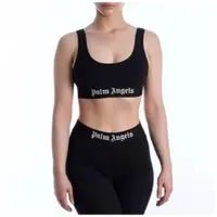 Palm Angels Kvinnors Sporttop med Logotyp PWVO010C99FAB0011001