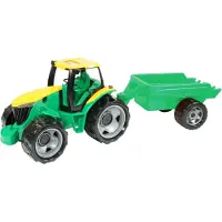 Lena GIGA TRUCKS Tractor with trailer, Traktor, 3 År, Svart, Grön, Grå, Gul