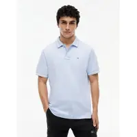 Tommy Hilfiger T-shirt 'Tommy Flag Regular Fit Tipped' pastellblå / vit