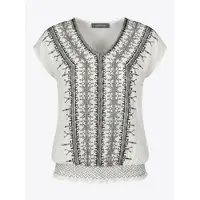 KOROSHI Blus svart / vit