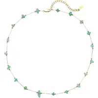 Hey Happiness Halsband 'Green Aura' guld