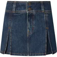 Levi's Kjol 'Inverted Pleat Mini' blå denim