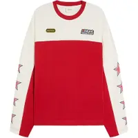 Bershka T-shirt mörkgul / röd / svart / naturvit