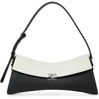 Karl Lagerfeld Axelremsväska 'K/Autograph' svart / vit