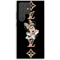 CAPACHEAP Telefonfodral - MANIACASE - Samsung Galaxy S23 Ultra - Silikon TPU - Mönster Minnie LV svart bakgrund - Svart svart