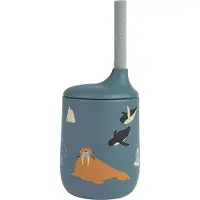 Liewood Mugg m. Sugrör - Silikon - Ellis - Arctic Sea/Ocean Ägna - - One Size - Mugg