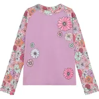 Color Kids Badtröja - Lavender Mist m. Blommor - - 12 år (152) - Badkläder