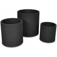 Keter S+M+L Cylinder Planters antracit