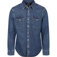 Levi's T-shirt 'Barstow Western Standard Fit Shirt' blå denim