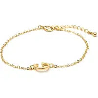 Luxenter Armband finish 18 karats gult guld - Alfabetet gyllene