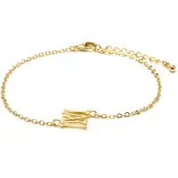 Luxenter Armband finish 18 karats gult guld - Alfabetet gyllene