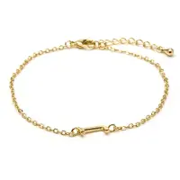Luxenter Armband finish 18 karats gult guld - Alfabetet gyllene