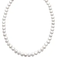 Luxenter Sterling Silver 925 halsband med vit pärla avslutat i 18K gult guld - Kipepeo