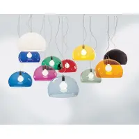 Kartell Design pendellampa Small FL/Y, Violett / rosa / rosè, Vardagsrum / matsal, Syntetmaterial, Design, Pendellampa