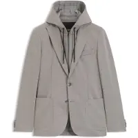 BOSS Slim-fit jacket with inner hoodie