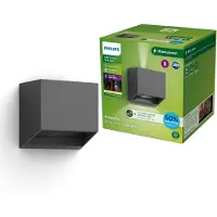 Philips LED utomhus vägglampa Alix UE, Svart, Aluminium / grå / zink, Modern, LED-vägglampa utomhus