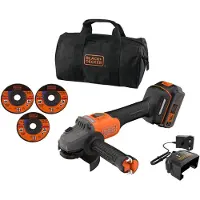 Black & Decker Vinkelslip BCG6L8F1S-QW; 18 V; 115 mm; 1x4,0 Ah batt.