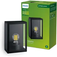 Philips Alzor 8720169266414 Utomhusväggbelysning E27 Svart