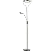 FISCHER&HONSEL GMBH LED uplight golvlampa Davos, dimbar, Aluminium / grå / zink, Vardagsrum / matsal, Metall, LED-golvlampa