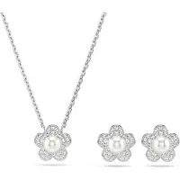 Swarovski Smyckeset silver / transparent / pärlvit