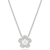 Swarovski Halsband silver / transparent / pärlvit