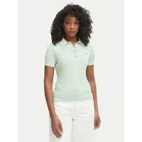 Tommy Hilfiger Cable Knit Short Sleeve Polo Jumper