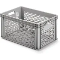 Alutec 75070 Plastlåda med gitter (B x H x D) 600 x 320 x 400 mm Grå 1 st