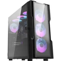 Darkflash DK431 Datorchassi i glas (svart) + 4 RGB-fläktar