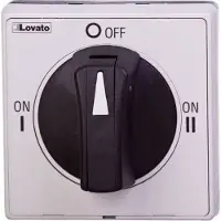 Lovato Electric dörrkontakt I-0-II för frånskiljare med lås svart (GAX67B)