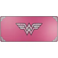 Pixminds Lexip Warner Bros. - Musmatta - flexibel mjuk mikrostrukturerad yta - XXL-storlek - Wonder Woman - pink edition