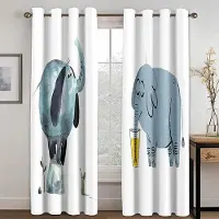 A Family Of Home Textiles 3D Regnbåge Söt Koala Billiga Tecknade Barns Tunna Fönstergardiner för Flickor Pojkar Vardagsrum Sovrum Inredning 2 Paneler 220W214H(CM)87x84in&Hook
