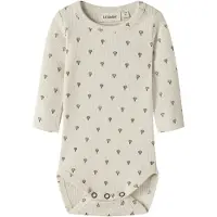 Lil´ Atelier Lil' Atelier Body l/ä - Rib - NbnGago - Turtledove/Air Ballong - - 68 - Body L/Ä