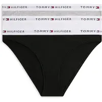 Tommy Hilfiger Underwear Trosa 'Essential' gråmelerad / svart / vit