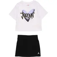 Jordan Set 'I HEART' pastelllila / svart / vit