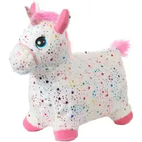 Krea Hoppande djur - Hoppa och studsa plysch Unicorn m. Rosa Hår - - One Size - Tumlingdjur