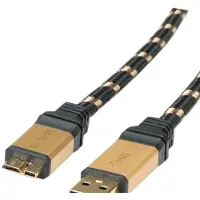 Roline USB-kabel USB 3.2 Gen1 USB-A kontakt, USB-Micro-B-kontakt 0.80 m Flerfärgad Skärmad 11.02.8878