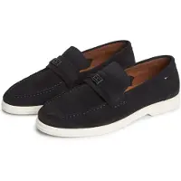 Tommy Hilfiger Flag Plaque Suede Loafers