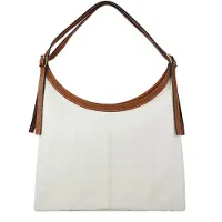 Giulia Tote Bag Vit Guldbrun