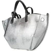 Giulia Tote Bag Silver Black