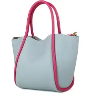 Giulia Tote Bag Himmelsblå Fuxia