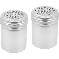 Semoic (Set med 2) Dredge Shakers 10 Oz, Spice Shakers i Rostfritt StåL Bakning/Matlagning
