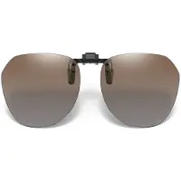 INF Polariserade Clip-on Solglasögon med Fodral Brown