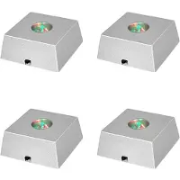 Semoic 4X LED Sten Display Bas Färgglad Föränderlig Ljus Kristall Tower Light Hemdekoration Statyett Display Stand