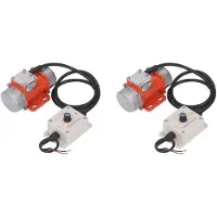 Semoic 2X 30 W Betongvibrator, 4000 RPM Elektrisk Vibrerande Motor med Hastighetsregulator och Justerbar Spännande 24V
