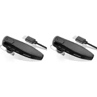 Semoic 2X för Walkie Talkie Trådlöst PTT Headset Hörlur Handsfree K-Kontakt för UV-5R BF-888S