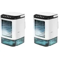 Semoic 2X Bärbar Luftkonditionering Bärbar Fläkt Dual Spray Ultrasonic Atomization Speed Mute Air Cooler